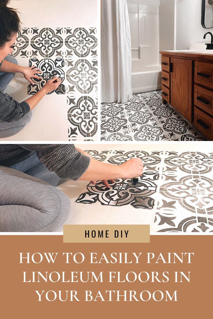 how to easily paint linoleum floors in your bathroom