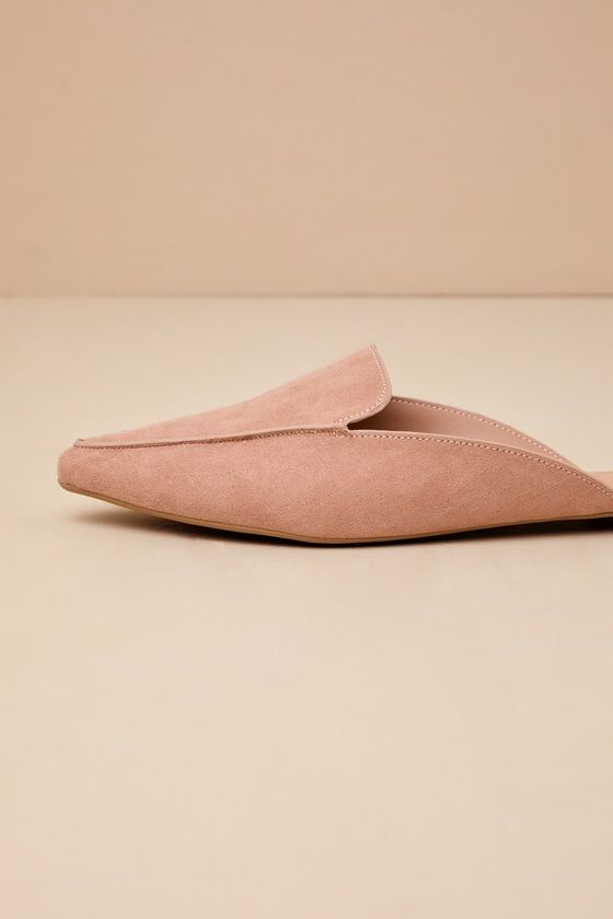 The Lulus Joelle Camel Suede Loafer Slides are model-off-duty meets office chic! Elevate any outfit with these vegan suede loafer slides with a pointed-toe upper, piped detail, and a notched collar. Slip-on design is perfect for on-the-go gals! 0. 25" rubber heel. Lightly cushioned insole. Rubber sole has nonskid markings. ALL MAN MADE MATERIAL. Imported. Lulus | Joelle Camel Suede Loafer Slides | Size 11 | Brown | Vegan Friendly. Suede Pointed Toe Slip-ons For Work, Elegant Suede Pointed Toe Flats For Work, Fall Workwear Pointed Toe Suede Flats, Chic Suede Pointed Toe Flats, Chic Suede Pointed Toe Flats For Work, Classic Suede Mules For Spring, Flat Mules For Workwear In Fall, Chic Business Casual Flat Slip-ons, Chic Suede-lined Loafers For Work