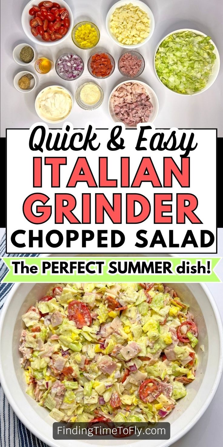 the recipe for this italian chopped salad is easy to make, and it's perfect summer dish