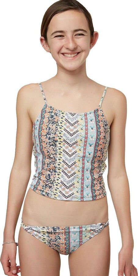 O'Neill Coco Hi-Neck Tankini Swim Set - Girls' Pretty Swimwear, Beach Wardrobe, Bra Pads, Swim Tankini, Swim Sets, Tankini Set, Cute Swimsuits