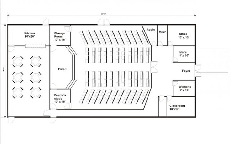 the floor plan for an auditorium