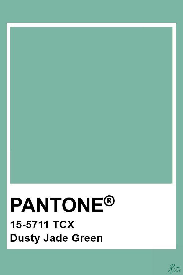 pantone's color chart for dusty jade green, with the text pantone on it