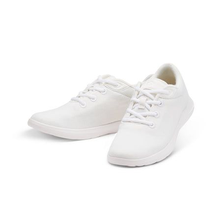 Women's Lace-Ups Natural White White Sporty Lace-up Walking Shoes, White Lace-up Athleisure Walking Shoes, Outdoor White Sole Lace-up Running Shoes, White Non-slip Lace-up Walking Shoes, White Perforated Lace-up Walking Shoes, Wool Shoes, Linen Bag, Lace Up Shoes, Ups