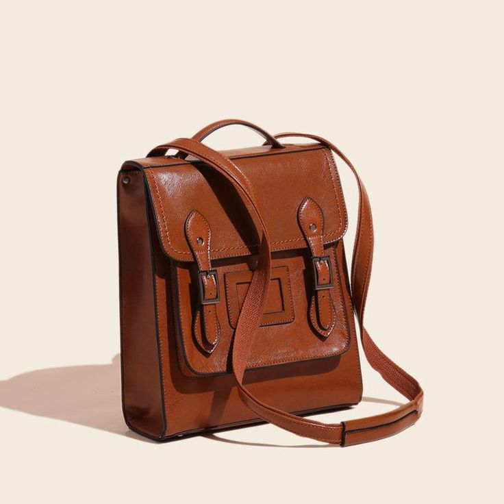 Free U.S. shipping. Style: Vintage , color:Brown, suite for season：Spring, Summer, Autumn ，School, Travel, Work, Material Genuine Leather, Brown Leather Retro Preppy Style Backpack Buckle Flap School Bag Black Suite, Autumn School, Preppy Backpack, Backpack Cover, Retro Preppy, Coffee Fashion, Stylish Backpacks, Travel Work, Brown Coffee