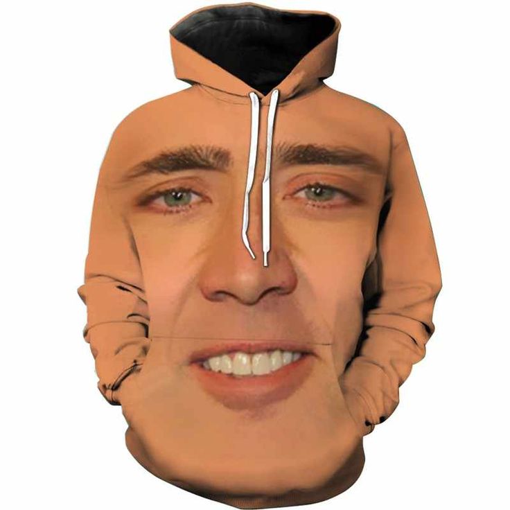 YX GIRL 2018 New Fashion Sweatshirt Men/Women Hoodies The Giant Blown Up Face Of Nicolas Cage Funny Print 3D Sweatshirts - AliExpress Nicholas Cage Face, Nicolas Cage Funny, Space Hoodie, Mens Designer Hoodies, Printed Hoodies, Monkey Print, Reaction Memes, Women Hoodies, Nicolas Cage