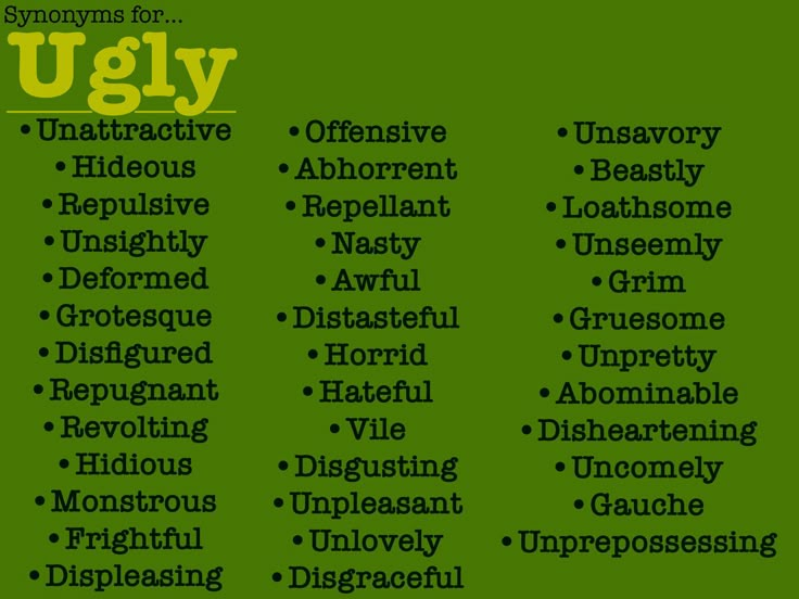 the words ugliy are written in green and black on a bright green background