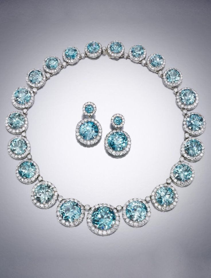 Handmade Necklace Recycling: No Silver weight: 87.000 Grams Necklace Length: 18.00 Inches Necklace width: 4.50 Inches Gemstone: American Diamond (zircon) & Blue Topaz Diamond weight: 32.93 ct Diamond Shape: Round Diamond colure: white Blue Topaz weight: 215.90 ct Blue topaz: Lab created Stone putting: Prongs Material: Silver Silver purity: 925 Necklace Finished: White Luxury Jewelry Diamond, Hillwood Estate, Trending Necklaces, Vintage Fine Jewelry, Zircon Jewelry, Aquamarine Jewelry, Expensive Jewelry, Jewelry Lookbook, Fancy Jewelry