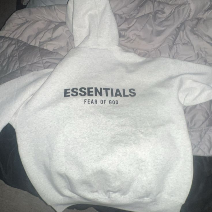 Brand New W Tags Only Wore Once Just To Try On Oversized Hoodie Gray Essentials Hoodie Outfit, Essentials Hoodie Outfit, Initial Hoodie, Bod Goals, My Apologies, Essentials Hoodie, Essential Hoodie, Grey Hoodie Men, Velvet Hoodie