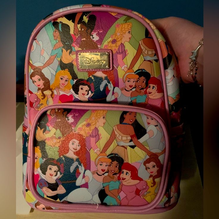 New With Tags Smoke And Pet Free Disney Style Backpack For School, Character Print Backpack For Disney Trips, Disney Character Print Standard Backpack, Disney-themed Character Print Backpack, Character Print Backpack For Everyday Use, Everyday Character Print Standard Backpack, Princess Backpack, Disney Bags, Disney Bag