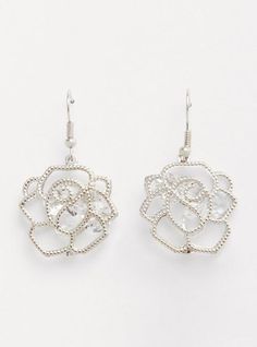 This pair of statement earrings features a rhinestone and crystal pave design. French hook back. 1. 5” length. Base metals. Imported. The best plus size women's silver crystal flower statement earrings in silver. Torrid is your destination for cozy fall and winter clothes to keep you warm and comfortable. Chic Silver Flower Earrings For Wedding, Chic Silver Flower Earrings For Pierced Ears, Chic Silver Flower Earrings, Chic Silver Flower-shaped Jewelry, Elegant Silver Crystal Earrings In Flower Shape, Chic Silver Crystal Earrings, Silver Sparkling Flower-shaped Earrings, Glamorous Silver Flower-shaped Jewelry, Sparkling Silver Flower-shaped Earrings