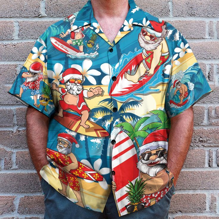 This custom Hawaiian shirt is a great gift idea, as well as a loose and comfy outfit that will keep you cool during the hot summer months. Coming up with a surprise for your loved ones is up to you. This present is appropriate for any occasion, and the receivers will surely love it! Product details: Material: Polyester fabric Feature: Featuring a spread collar, printed pattern all over the shirt, a front button fastening, short sleeves and a relaxed shape. The design is printed with new age prin Multicolor Printed Holiday Tops, Casual Printed Shirt As Gift, Multicolor Printed Tops For Holiday, Multicolor Summer Shirt As Gift, Fun Short Sleeve Shirt For Gift, Multicolor Summer Shirt As A Gift, Casual Relaxed Fit Tops For Holiday, Casual Shirt With Funny Print For Gift, Casual Shirt With Funny Print As Gift