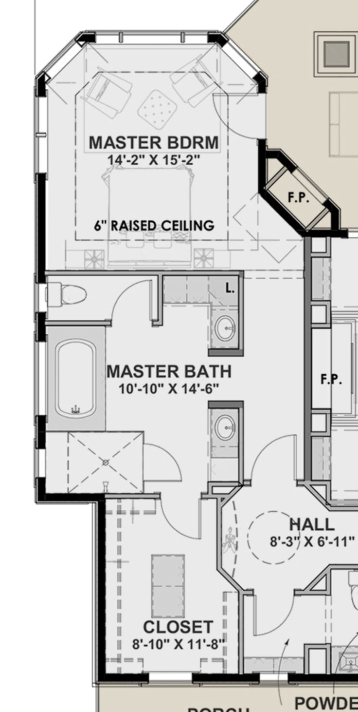 the floor plan for a two bedroom apartment with an attached bathroom and living room area