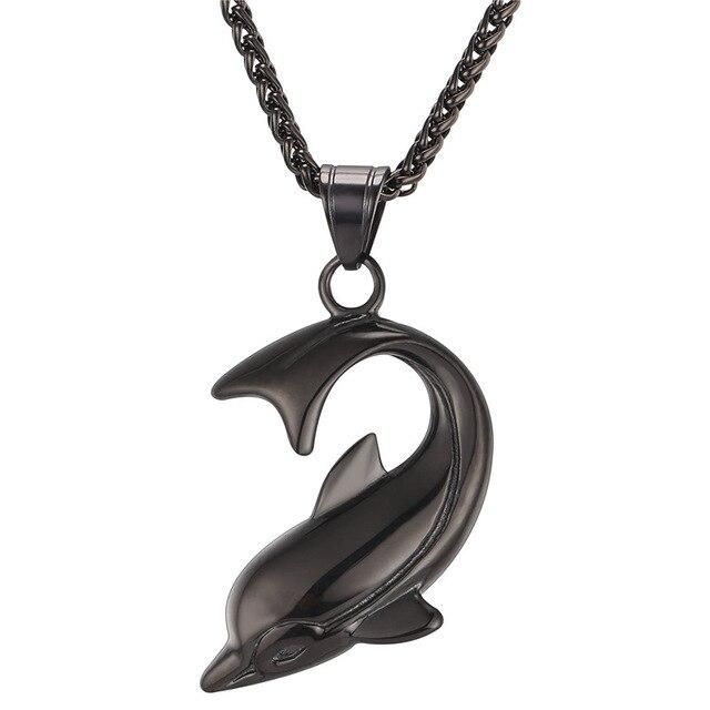 Dolphins are lovely creatures of the sea known for their life-loving and fun nature. In some cultures, this elegant creature is taken as a symbol of love. In others, it is a symbol of friendship. Whether you’re looking for a stylish gift to give a friend or a lover, or even one for yourself, this lovely dolphin pendant necklace is nothing less but beautiful. This beautiful accessory from the Innovato store comes in 3 different colors all made with the same stainless steel material which makes i Dolphin Pendant, Dolphin Necklace, Ocean Necklace, Daily Jewelry, Pattern Animal, Mens Pendant, Stainless Steel Pendant, Stylish Gifts, Animal Jewelry