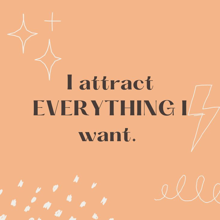 An orange background with the text overlay, "I attract EVERYTHING I want." I Attract, Vision Board Affirmations, Manifestation Board, Get Rich, Self Love Affirmations, Positive Self Affirmations, Money Affirmations, Love Affirmations, Manifestation Affirmations