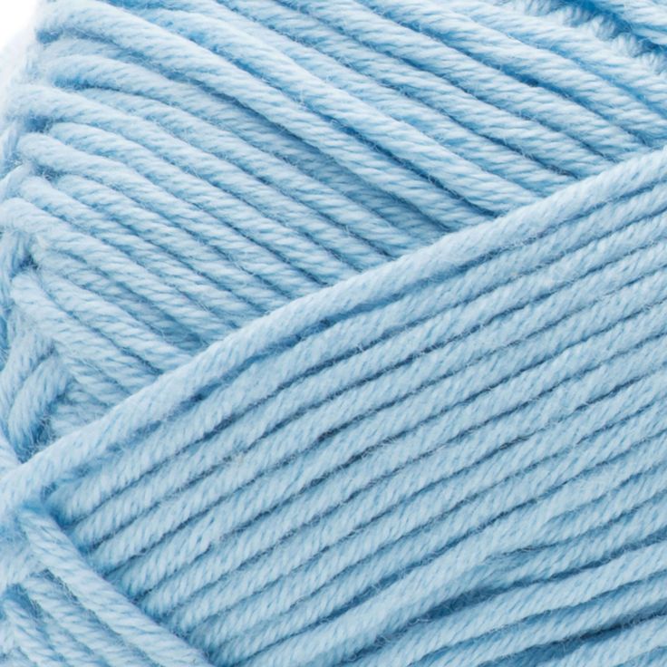 blue skeins of yarn are shown in this close up shot, with the light blue