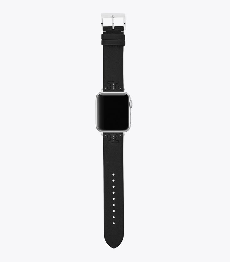 McGraw Band for Apple Watch®, Black Leather, 38 MM – 40 MM: Women's Designer Watches Tory Track Smart Watches | Tory Burch Trendy Everyday Watches With Leather Strap, Casual Watches With Leather Strap For Everyday Use, Leather Bracelet Strap For Watch, Everyday Wear, Leather Bracelet Strap Watch Accessories For Everyday, Leather Bracelet Strap For Everyday Watch Use, Luxury Black Watch Bands, Casual Everyday Watch With Leather Strap, Luxury Black Apple Watch Band, Leather Watches With Bracelet Strap For Everyday Use