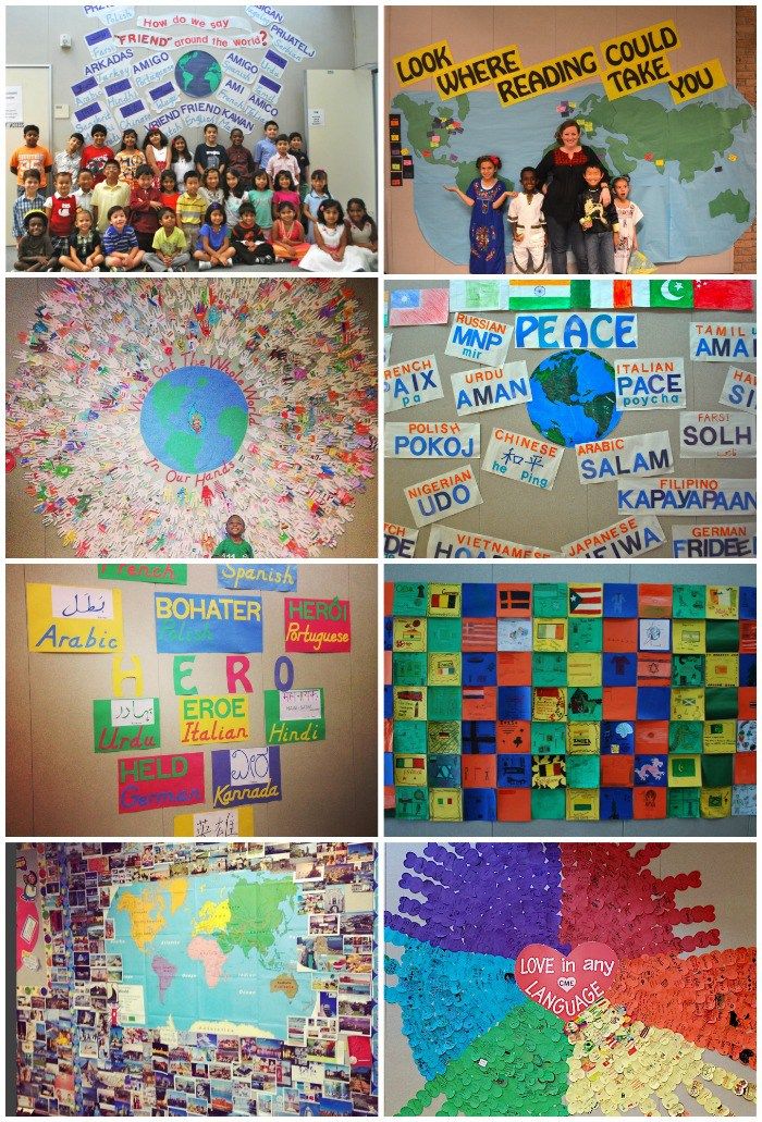 the collage shows many different pictures of people and their school's earth day activities