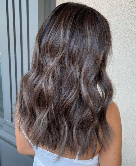 Mocha Hair With Highlights, Mushroom Hair Color, Mushroom Brown Hair Color, Hair Color Ideas For 2023, Ash Brown Hair Balayage, Mushroom Brown Hair, Mocha Hair, Brown Hair Color Ideas, Mushroom Hair