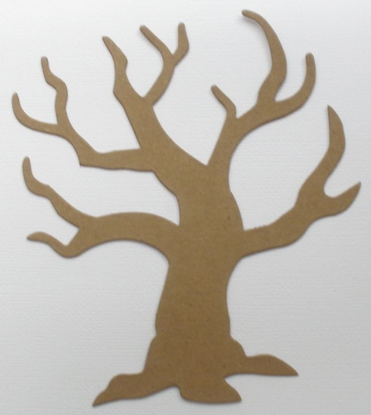 a paper cut out of a tree with no leaves