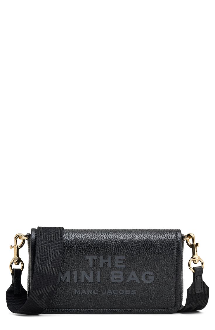 Marc Jacobs The Mini Leather Crossbody Bag | Nordstrom Modern Crossbody Flap Bag With Logo Hardware, Black Flap Bag With Logo Hardware For Everyday Use, Leather Flap Bag With Logo Hardware For Everyday Use, Functional Rectangular Shoulder Bag With Logo Hardware, On-the-go Leather Shoulder Bag With Logo Hardware, Business Crossbody Shoulder Bag With Logo Hardware, Modern Crossbody Shoulder Bag With Logo Hardware, Leather Crossbody Shoulder Bag With Logo Hardware, Everyday Use Rectangular Flap Bag With Logo Hardware