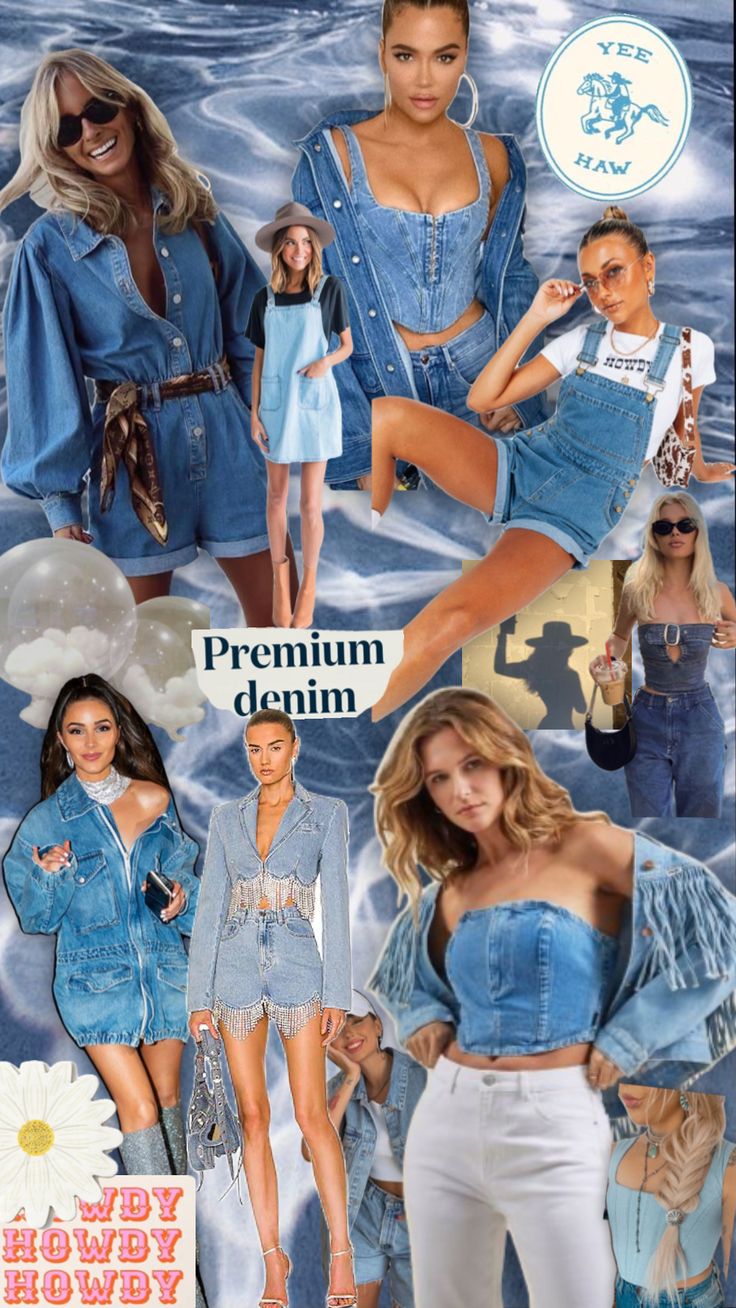 Denim Diamonds Theme Outfit, Denim Themed Party, Denim Disco, Denim On Denim Outfit, Sorority Themes, Diamond Theme, Denim And Diamonds, Wig Party, Denim On Denim