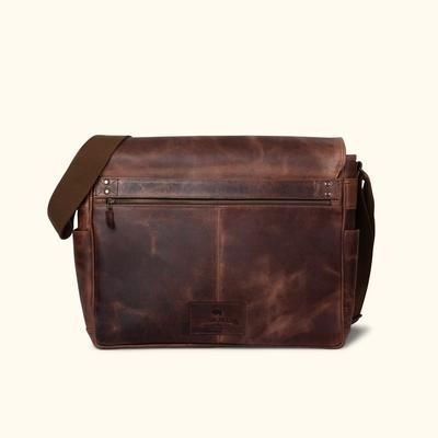 Large Messenger Bag (Dark Oak) | Buffalo Jackson Mens Leather Satchel, Gucci Satchel, Buffalo Jackson, Mens Satchel, Vintage Messenger Bag, Rugged Leather, Leather Craftsmen, Bag Dark, Water Buffalo