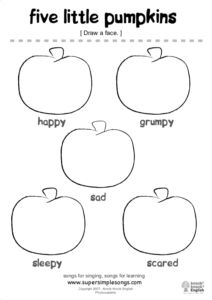 five little pumpkins worksheet for preschool