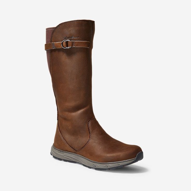 Women's Lodge Boot | Eddie Bauer Eddie Bauer Boots, Overland Women’s Boots, Waterproof Leather Boots Women, Tall Winter Boots Women, Leather Boots For Winter, Comfortable Boots For Women, Scotland Vacation, Barefoot Boots, Waterproof Leather Boots