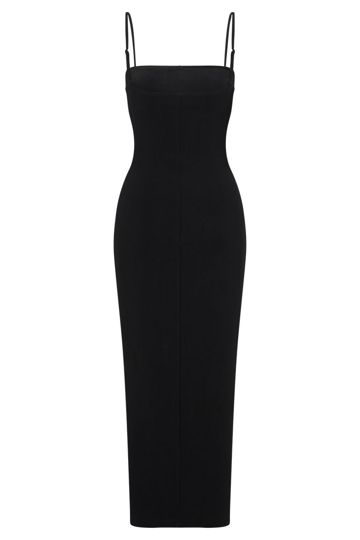 Elevated ease. The DELIA Crepe Maxi Dress offers timeless elegance with a modern twist. Featuring a straight neckline and adjustable straps, this dress ensures a customisable fit and a sleek, fitted silhouette. The centre back invisible zip maintains a seamless look, while the maxi length provides a graceful flow. Lined for added comfort, the Delia Dress also includes a front leg split that adds a touch of allure and movement. Perfect for any formal occasion, it combines classic style with sophi Workwear Capsule Wardrobe, Beige Dresses, Crepe Dress, Birthday Dresses, Linen Dresses, Black Maxi Dress, Jersey Dress, Spring Dresses, Yellow Dress