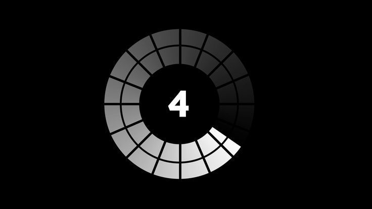 the number four is shown in black and white, with an image of a circular window