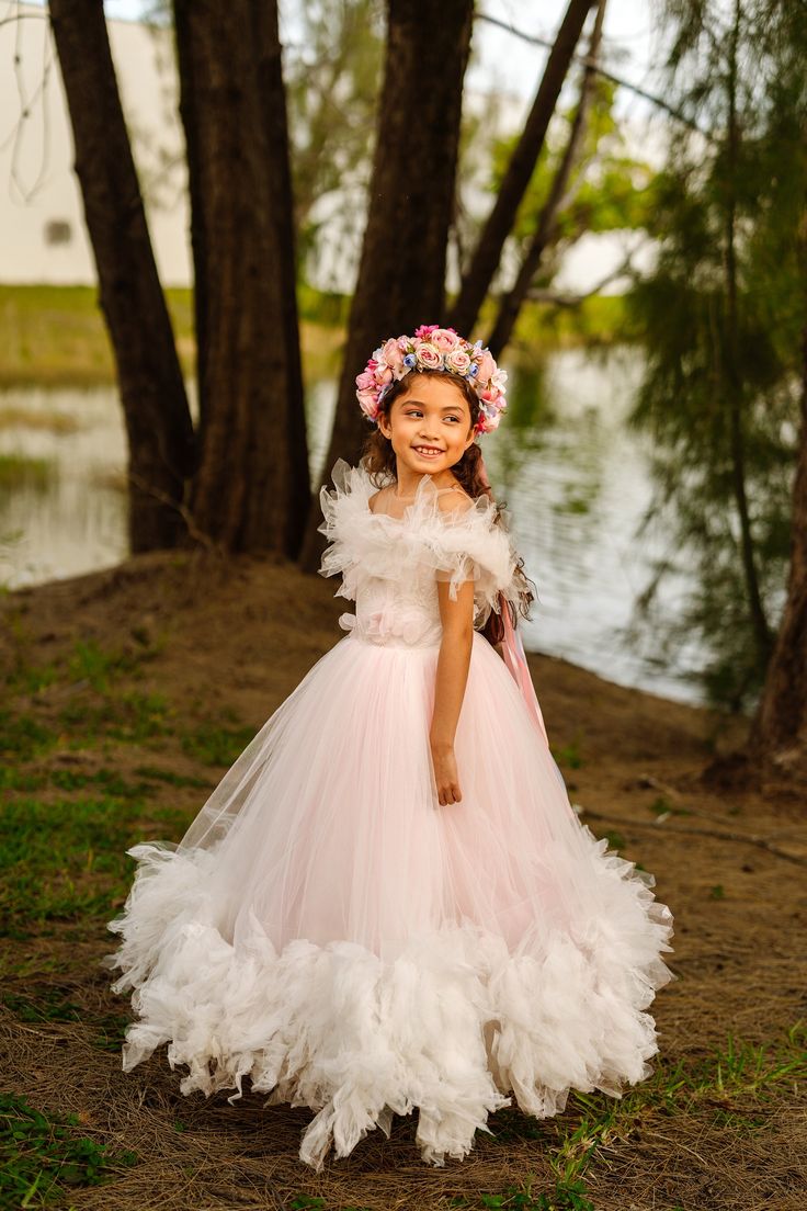 Pink flower girl dress with multilayered skirt, the laced corset, decorated with the detachable сape and very puffy skirt.  The dress fastens with a vertical corset and zipper. Specially designed of unique girls dress pattern for your chic special occasions, wedding, birthday, first communion, pageant, bridesmaid party, Christmas. Item material: upper layer of the skirt - satin and seqiuns lace, zipper middle layer of the skirt - tulle lower layer of the skirt - taffeta corset - satin, sequins l Princess Tulle Gown For Pageants, Wedding Princess Dress With Sweetheart Neckline In Tulle, Quinceanera Pageant Dress With Fitted Bodice, Princess Dress With Sweetheart Neckline For Pageants, Elegant Princess Dress For Quinceanera, Pageant Princess Dress With Sweetheart Neckline, Princess Style Pageant Dress With Sweetheart Neckline, Organza Ball Gown Princess Dress For Quinceanera, Tulle Ball Gown Princess Dress For Pageant