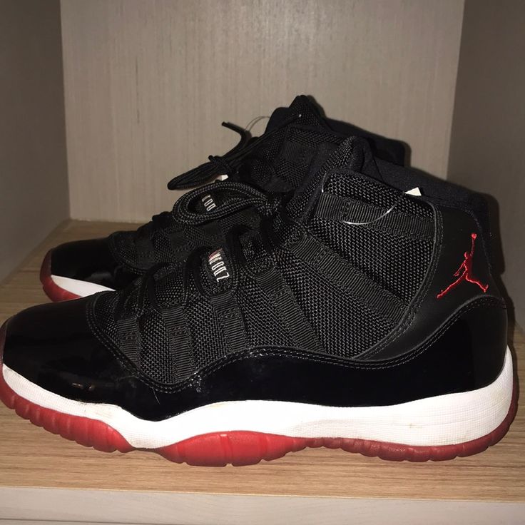 Black Shoes Jordans, Jordans 11 Black, Jordan 11 Black And Red, Popular Jordans, Jordan 11 High Top, Jordans High Tops, Black Jordan 11, Red And Black Jordans, Jordan 11 Red