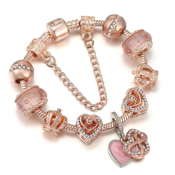 Rose Gold Forever Love Charm Bracelets & Bangle Fit Brand Bracelet For Women Men Christmas Jewelry Gift Model Number:4000220859571 Valentine's Day Rose Gold Metal Jewelry, Heart-shaped Alloy Bracelets As Gift, Heart-shaped Alloy Bracelet For Gift, Adjustable Rose Gold Alloy Charm Bracelet, Rose Gold Alloy Charm Bracelet, Valentine's Day Rose Gold Alloy Jewelry, Adjustable Alloy Jewelry For Valentine's Day, Valentine's Day Alloy Bracelet, Alloy Bracelets For Valentine's Day Gift