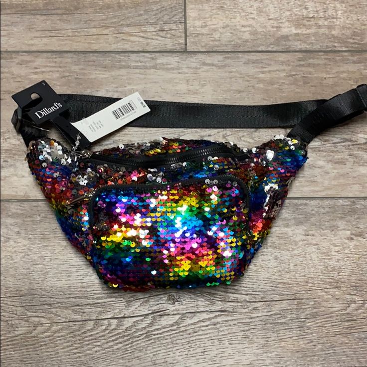 Rainbow Sequin Hipsack. Changes To Silver When You Swipe The Sequins. Three Pockets. Two Main, One Inside The Big Pocket. Dillards Exclusive. Brand New W Tags Pink Casual Bags For Festival, Casual Pink Bag For Festivals, Casual Pink Festival Bag, Colorful Party Bags For Summer, Casual Party Pouch Bag, Casual Party Bags For Spring, Casual Spring Party Bags, Fun Pink Party Bags, Multicolor Summer Party Bag