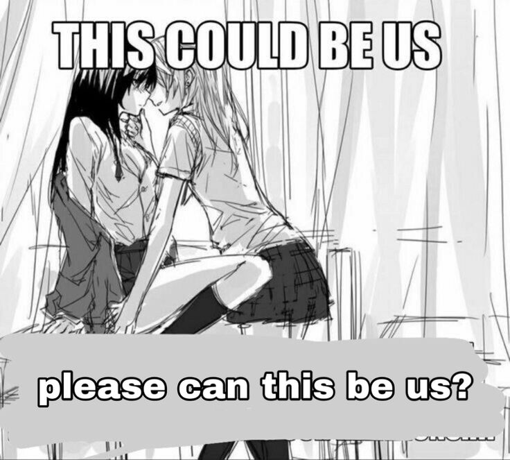 an anime scene with the words, this could be us but i'm scared that if