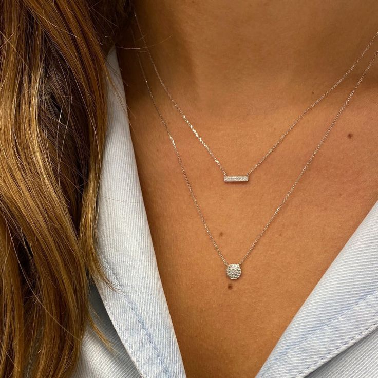 One of our most coveted items, this gold and diamond bar necklace is a DRD favorite. This dainty diamond bar necklace is the perfect piece of minimal jewelry for everyday wear. Made of 14k gold and pavé-set diamonds, this bar necklace looks amazing alone or layered. It pairs well with everything in your jewelry box. Wear it with anything from an understated tee to a little black dress. Seen on celebrities every day and on the red carpet, this piece makes a great gift for a loved one or for yours Diamond Eternity Bands, Rose Bar, Bar Necklaces, Dana Rebecca Designs, Rose Diamond, Diamond Bar Necklace, Diamond Huggies, Buddha Pendant, Gold Bar Necklace