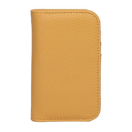 Introducing the Julia Buxton textured vegan leather Pik-Me-Up snap card case, where style meets practicality. Crafted from luxurious pebble-textured vegan leather, it exudes sophistication while remaining environmentally conscious. This sleek card case features an exterior slip pocket for easy access to your essentials. With a double snap two-sided design, it offers nine credit card slots, an interior slip pocket, and an ID window for convenient organization. Elevate your everyday carry with the Golden Rod, Rfid Blocking Wallet, Card Case Wallet, Environmentally Conscious, Everyday Carry, Small Accessories, Woman Colour, Card Case, Easy Access