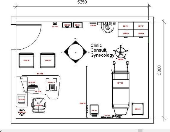 the floor plan for a medical office