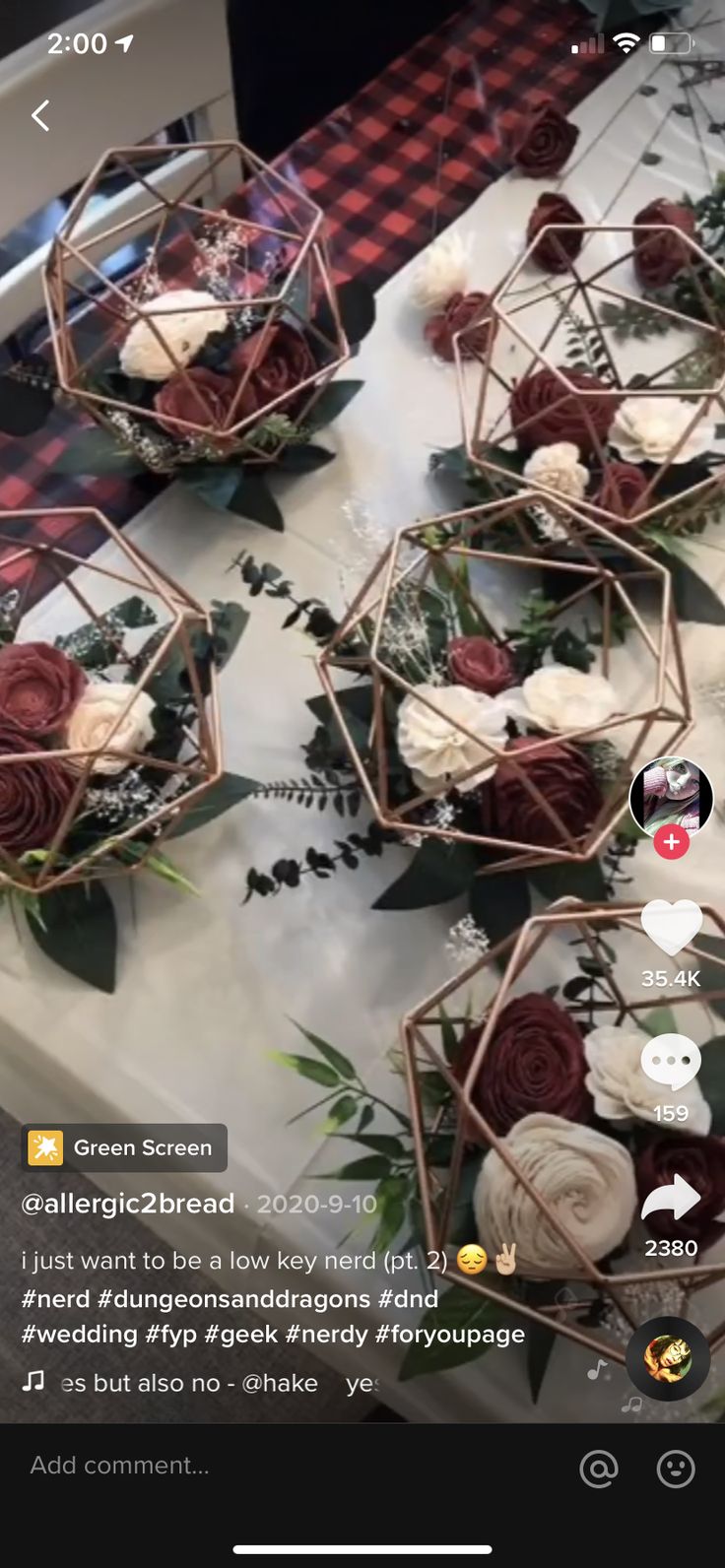 some flowers are sitting in small baskets on a table with other items around them and the text is instagram