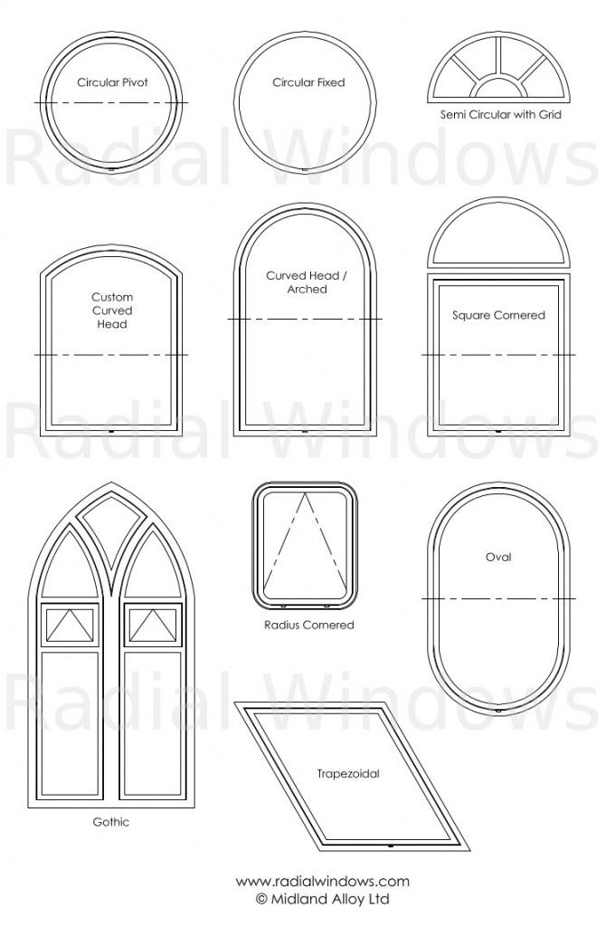 an image of windows with different shapes and sizes