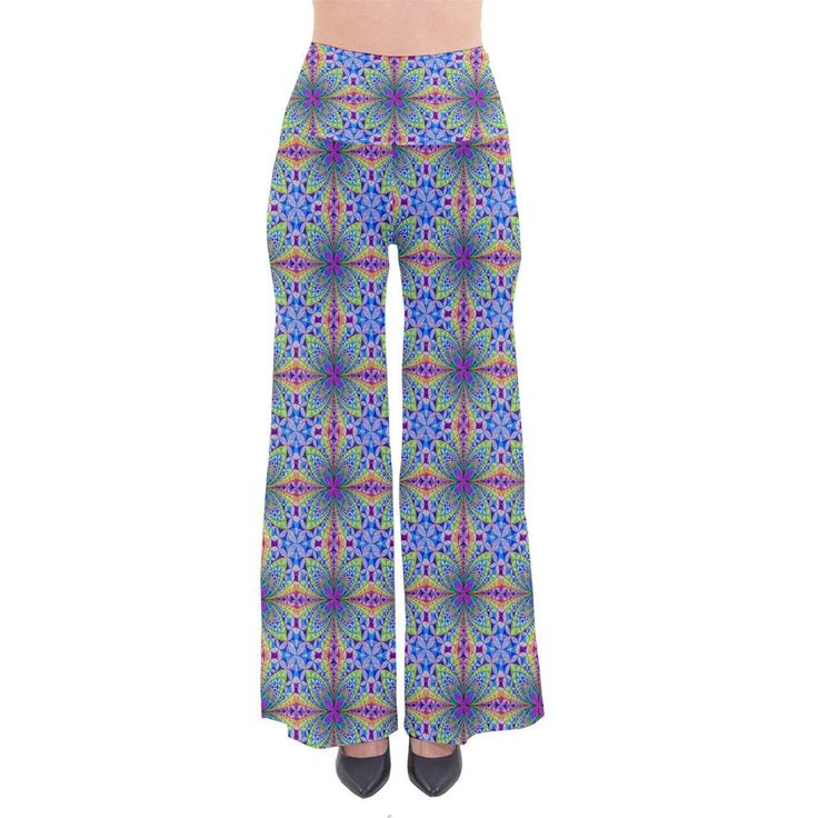 "Made from 90% Cotton, 10% Spandex Soft, stretchy, lightweight and quick drying fabric Loose fit Hand wash in cold water only Hip to hem measurements: Short 35\", Regular 38\", Tall 41\"" Stretch Multicolor Wide Leg Pants, Multicolor Stretch Straight Leg Pants, Multicolor Stretch Wide Leg Pants, Stretch Multicolor Full-length Pants, Blue High Stretch Straight Leg Pants, High Stretch Blue Straight Leg Pants, Multicolor Stretch Full-length Pants, Blue Wide Leg Elastane Pants, Stretch Multicolor Pants