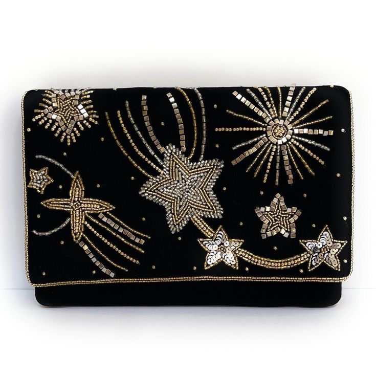 "SAME DAY SHIPPING!! You'll love these gorgeous beaded and embroidered clutch - buy for yourself or/and give as the perfect gift. It can be use as a clutch or cross body bag. Magnetic closure One inside slip pocket Lightweight Canvas lining Dimension: 9\" wide x 6.5\" tall Great for Personalized Gifts, Bridal Shower Gifts, Birthday Gifts, Mother's Day gifts, Gift for Her, Bride to be Gift, Engagement Gift, Bachelorette Gift, Christmas Gifts \"For more styles, visit our Handbags/Purses section\" Velvet Clutch Bag, Elegant Headband, Beaded Clutch Purse, Black Clutch Bags, Bridal Handbags, Clutch Purse Black, Velvet Purse, Velvet Clutch, Embroidered Clutch