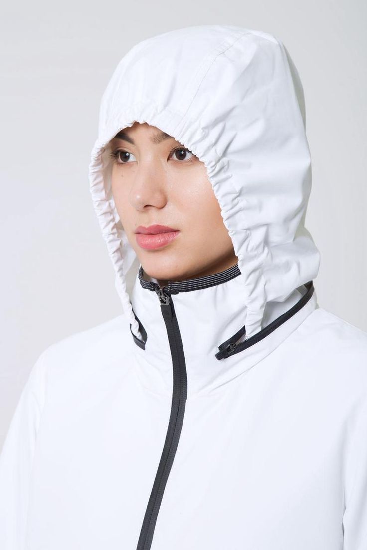 Waterproof Hooded Windbreaker For Spring, Technical Windproof Nylon Track Jacket, Technical Nylon Windproof Track Jacket, Technical Nylon Track Jacket Windproof, Waterproof Athleisure Track Jacket For Outdoor, Waterproof Techwear Track Jacket For Sports, Sports Techwear Track Jacket Waterproof, Techwear Style Waterproof Track Jacket For Sports, Waterproof Long Sleeve Windbreaker For Sports