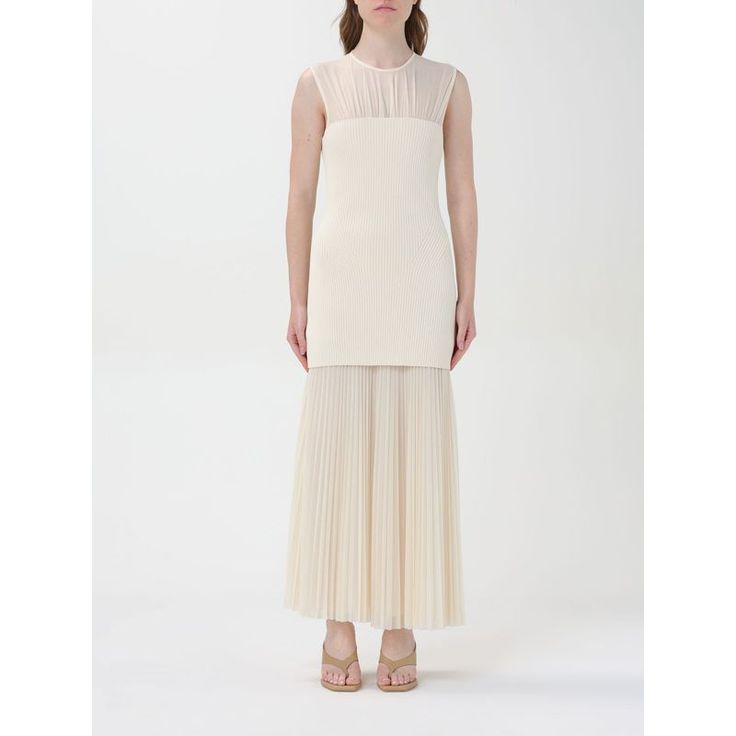 Spring/Summer 2024 Proenza Schouler Dress Woman Ecru Size Type: Us Sku: Gig-R2413010 ~ 103 Welcome To The Official Luosophy Poshmark Closet! Luosophy Is A Luxury Brand Reselling Company Founded In San Diego, Ca From 2016. All Our Products Are Imported From Italy And Sold In The Usa. We Do Our Best To Provide High Fashion, Luxury Items At Affordable Prices. We Guarantee All Our Products Are 100% Authentic. Shop With Us And You Will Forget About Shopping At Department Or Brand Name Stores. Our Pri Beige A-line Sleeveless Dress For Evening, Elegant Sleeveless Summer Dress With Pleated Bodice, Sleeveless Silk Dress With Pleated Back, Elegant Neutral A-line Midi Dress, Cream A-line Daywear Dress, Spring Silk Midi Dress With Pleated Back, Elegant Sheer A-line Midi Dress, Off White Sleeveless Evening Midi Dress, Off White Sleeveless Midi Dress For Evening