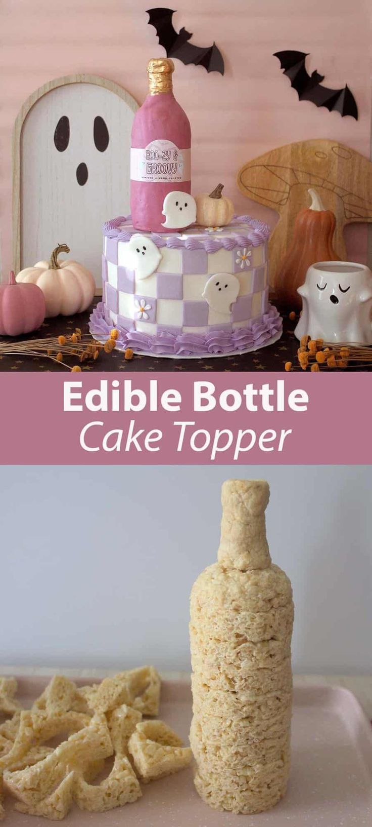 edible bottle cake topper for halloween