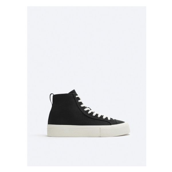 FABRIC HIGH-TOP SNEAKERS Beauty Sale, Baskets, Bags Women, High Tops, High Top Sneakers, Zara, Cotton Fabric, Sneakers, Fabric