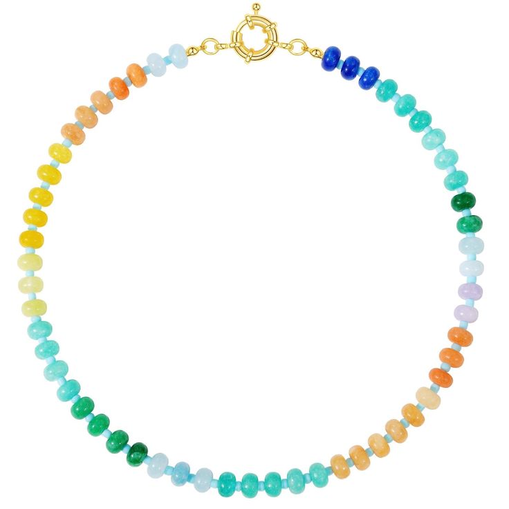 PRICES MAY VARY. Unique Design: We design 6 different color schemes with gemstone, each represents a pretty female quality, hope bring you enegry and good luck. Full of summer vibe and artistic beauty, suitable for unique you Summer Vibe: Perfect for travel, summer vibe, beach outing, and even surfing adventure. Our gemstone necklace is perfect for layering with other necklaces and pairs well with a vibrant and bohemian outfit Suitable Size: This beaded necklace for women is 18 " length, perfect Bohemian Outfit, Beach Outing, Bead Choker Necklace, Bead Choker, Gemstone Necklaces, Travel Summer, Beaded Choker Necklace, Boho Designs, Colourful Necklace