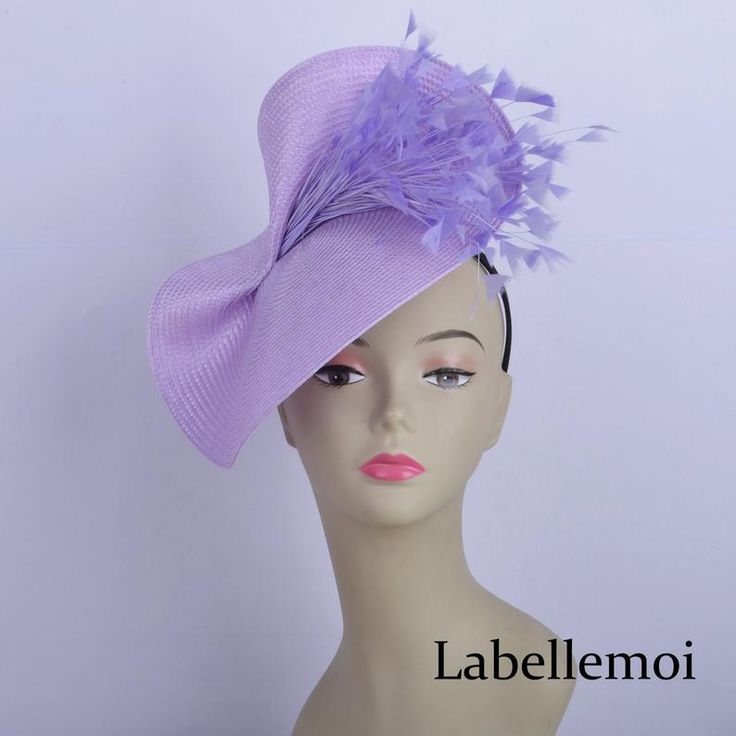 New Lavender lilac purple fascinator Big saucer hatinator | Etsy Purple Feather Headpieces For Spring, Purple Short Brim Top Hat For Summer, Purple Wide Brim Top Hat For Summer, Purple Feathered Headpieces For Kentucky Derby, Summer Purple Wide Brim Costume Hat, Purple Wide Brim Summer Costume Hat, Spring Purple Wide Brim Fascinator, Summer Wide Brim Purple Costume Hat, Purple Wide Brim Mini Hat For Summer