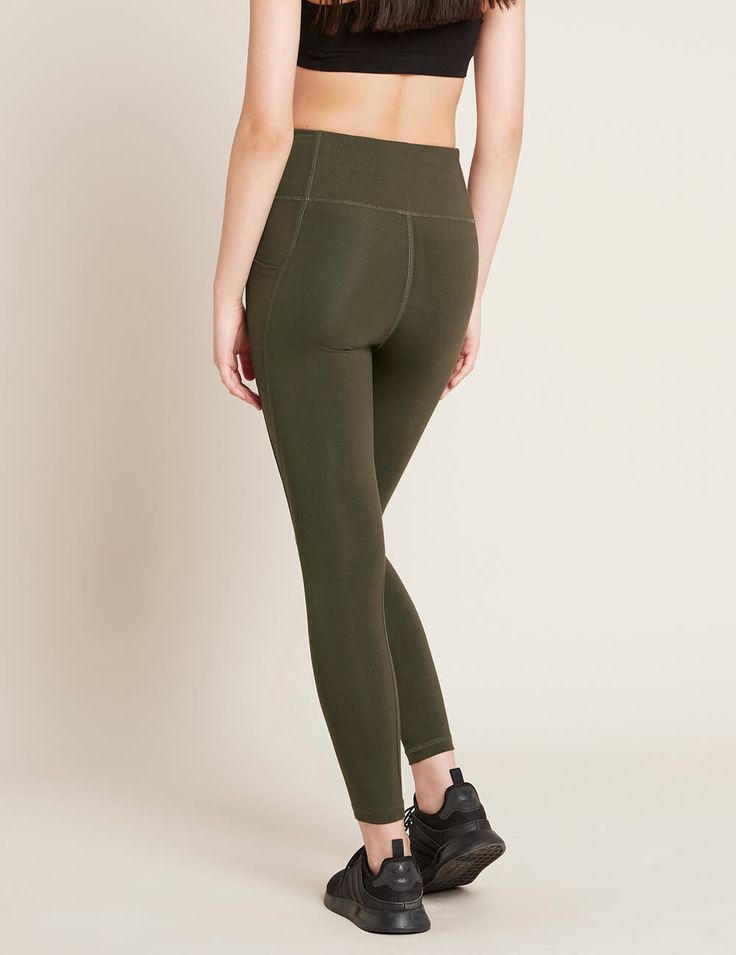 PRODUCT DETAILS THE ACTIVE HIGH WAIST FULL LEGGING WITH POCKET– HUGGING SUPPORT IN A FULL-LENGTH STRETCH PANT Get your body moving in our High-Waist Full-Length Leggings. Featuring two side pockets, curved panel shaping on the side leg and flatseams with coverstitching, these leggings are both durable and stretchy. Made from bamboo viscose and organic cotton, these breathable leggings have a high-waist, ankle-length design. They come complete with a wide waistband and handy hidden pocket. FEATUR Active Tights, Matching Sets Outfit, Workout Tights, Fast Fashion Brands, Crop Bra, Sustainable Fabric, Sleep And Loungewear, Racerback Bra, Active Leggings