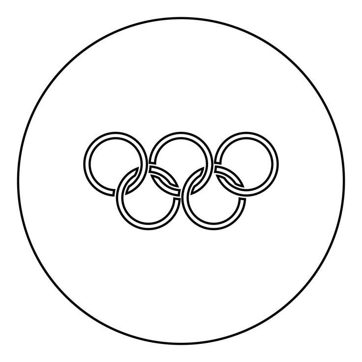 an olympic symbol in a circle with two rings on it's side and one ring at the top